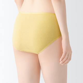 無印良品 MUJI 無印良品  女式 罗纹织 高腰短裤 女士内裤女生 FCE28C4S 浅黄色 XS 150/80A