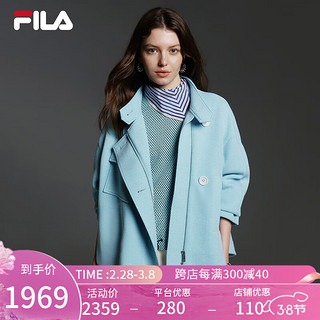 FILA Emerald斐乐女士女装外套2024春季休闲时尚宽松立领上衣 翎羽兰-LB 170/88A/L