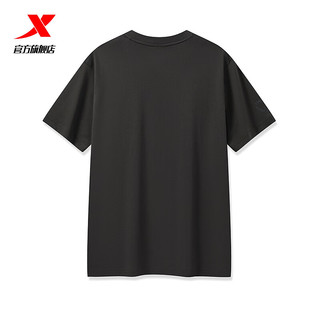 XTEP特步短袖针织衫男夏季透气舒适T恤上衣976129010538 青棕灰 XL
