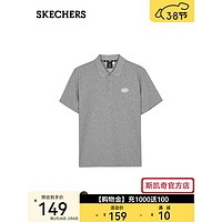 斯凯奇（Skechers）男子运动T恤L224M051 中花灰/004F XXL