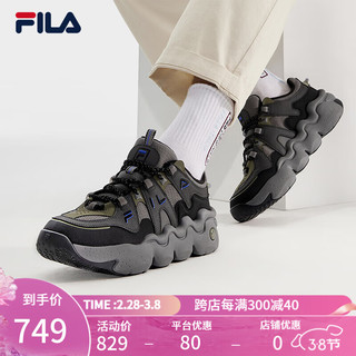 斐乐（FILA）官方男鞋PANINI WE复古运动鞋2024春款加绒帕尼尼篮球鞋 木炭灰/锻铁灰-CF 40.5