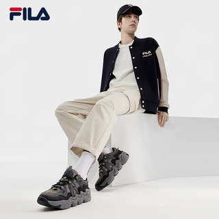 斐乐（FILA）官方男鞋PANINI WE复古运动鞋2024春款加绒帕尼尼篮球鞋 木炭灰/锻铁灰-CF 40.5