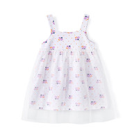 优贝宜女童网纱裙子吊带裙连衣裙薄款洋气公主裙童装宝宝背心裙 小碎花 120cm