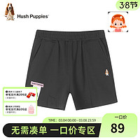 暇步士（Hush Puppies）童装女童裤子夏装儿童短裤轻薄精梳棉汗布休闲时尚 钻石黑 110cm