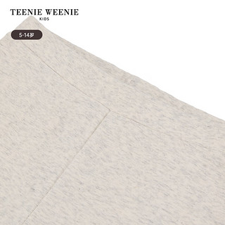Teenie Weenie Kids小熊童装24春季女童休闲纯色针织打底裤 象牙白 150cm