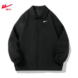 回力 春秋季新款翻领运动夹克男女同款时尚潮流印花百搭休闲外套潮