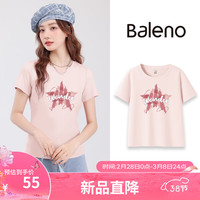 班尼路短袖t恤女美式复古上衣设计感小众2024新款夏季修身女装潮