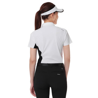 Taylormade泰勒梅高尔夫服装2024女士户外运动上衣休闲时尚短袖POLO衫 M19709 白色 L