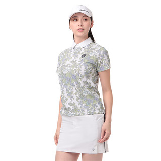 Taylormade泰勒梅高尔夫服装2024夏季女士户外运动舒适休闲短袖POLO衫 M19796 白色 XS