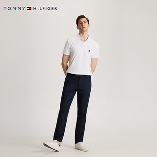 TOMMY HILFIGER 24春季男装斜纹一字袋绣标商务直筒西装裤休闲裤32819 藏青色DW5 30