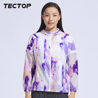 探拓(TECTOP)户外皮肤衣风衣女2024春夏轻薄透气迷彩印花徒步登山骑行运动外套