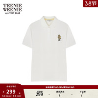 Teenie Weenie小熊女装2024年夏季新款素色POLO短袖T恤多巴胺短款