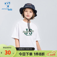 真维斯2024夏季新款时尚百搭男童T恤圆领套头衫休闲上衣儿童衣服潮