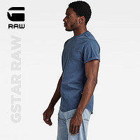 G-STAR RAW2024夏季t恤男短袖新字母设计舒适罗纹圆领纯棉t恤D16396 复古藏蓝 XS