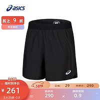 亚瑟士ASICS男子跑步5英寸短裤舒适运动裤 2011C614-001 黑色 M