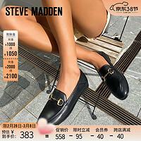 STEVE MADDEN/思美登秋季真皮舒适一脚蹬休闲乐福鞋女 SEEKS-A 黑色 37