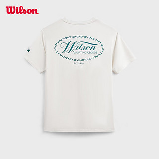 威尔胜（Wilson）2024年春季针织短袖衫男款弹力修身舒适运动网球服短袖 WM00009411GYC-豆腐灰 S