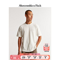 ABERCROMBIE & FITCH男装 24春夏美式复古时尚休闲Logo短袖T恤 354015-1 米白色 XL (180/116A)
