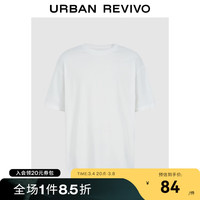 UR2024夏季男装简约基础休闲百搭棉质圆领短袖T恤UMB440003 本白 S