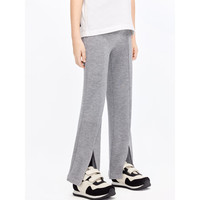 little MO&Co.little moco童装24春女童前开衩休闲直筒喇叭长裤KBD1PAT018 中花灰色 110/53