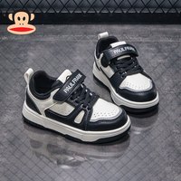大嘴猴(paul frank)童鞋男童气孔透气儿童运动鞋春秋款低帮板鞋 301541014 黑/米35