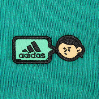 阿迪达斯 （adidas）童装 中大童夏季运动服训练跑步休闲短袖T恤 IN7021 140