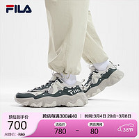 FILA 斐乐男鞋老爹鞋复古运动鞋2024夏季猫爪鞋5代休闲鞋 桦树银/火山灰-SV 40.5