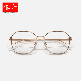 雷朋（RayBan）光学镜架金属不规则大框眼镜男女款近视眼镜框0RX6490D 3094玫瑰金镜框