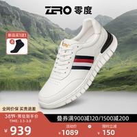 零度Zero男鞋2024春夏新款羊里透气柔软回弹底轻户外日常运动休闲鞋子 黑白 4