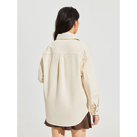 热风2024年春季女士彩色牛仔衬衫 08杏色 S