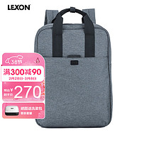 乐上（LEXON）商务休闲双肩包女士背包14英寸男士笔记本电脑包旅行布艺定制情侣大学生书包户外旅行包蓝色