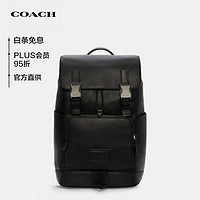 COACH 蔻驰 男士大号双肩包黑色牛皮革C2710QBBK