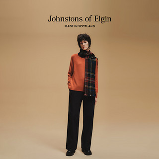 【免费】Johnstons of Elgin英伦格纹织风纯羊绒围巾男女