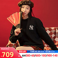 美职棒（MLB）网卫衣男装女装24春季龙年新年款刺绣运动圆领套头衫 纽约洋基-50BKS 2XL(185/104A)
