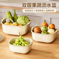 zhiku 植酷 新款沥水篮洗菜厨房客厅多功能家用塑料菜篮子水果盘洗菜篮收纳篮