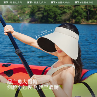 蕉下（beneunder）女士大檐黑胶空顶防晒帽防晒帽遮阳帽子女太阳帽防紫外线BM56324 深咖灰