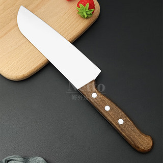 维氏（VICTORINOX）三德刀瑞士切菜刀不锈钢多用刀木柄 17cm 多用刀 6.8500.17G