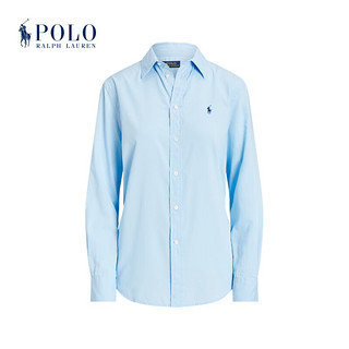 Polo Ralph Lauren 拉夫劳伦 女装 24春宽松版型斜纹棉布衬衫RL25396 400-淡蓝色 S