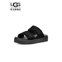 UGG 女士休闲舒适厚底露趾一字凉拖 1158054 黑色 38