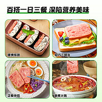 高金食品 黑猪午餐肉片6袋*50g独立包装火锅泡面开袋即食三明治儿童早餐