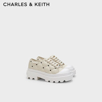 CHARLES&KEITH24春季爱心厚底系带运动鞋CK1-70900506 粉白色Chalk 37