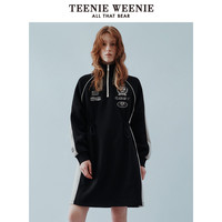 TeenieWeenie小熊春装宽松抽绳收腰连衣裙时尚气质裙女