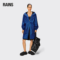 RainsRains 中长款防水风衣外套 风衣男女同款雨衣Cargo Long Jacket 电光蓝 S