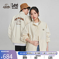Lee【小刘鸭联名】Lee24春季舒适版米白色男女同款长袖夹克外套 米白色（尺码偏大，拍小一码） S