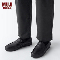 无印良品（MUJI）男式 不易疲劳 乐福鞋（男士）一脚蹬 鞋子 EIA24A4S 黑色 275mm 45码(2.0)