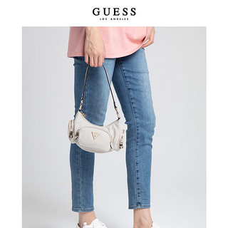 GUESS 24年春季女士纯色黑白美式复古风多格腋下包-EYG839571 BLA-黑色 ONE