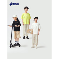 asics亚瑟士童装2024春夏季男女童吸湿速干短袖柔软舒适遮热T恤 752黄绿色 130cm