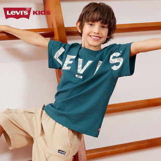 Levi's李维斯童装24夏季新款男童凉感短袖T恤儿童腰果花logo上衣