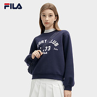 FILA 斐乐 女子套头卫衣2024春季新款休闲简约运动长袖针织字母上衣