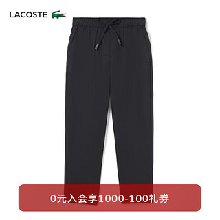 LACOSTE法国鳄鱼女装24春季纯色简约休闲运动裤长裤|HF3877 031/黑色 38 /165